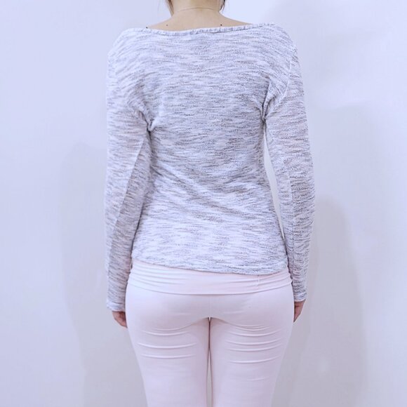Ice Blue Ribbed Button Summer Knit - Picture 3 of 7